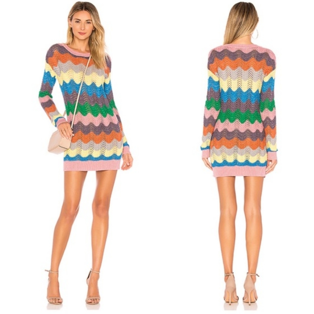 Lovers & Friends You Rock Rainbow Knit Dress